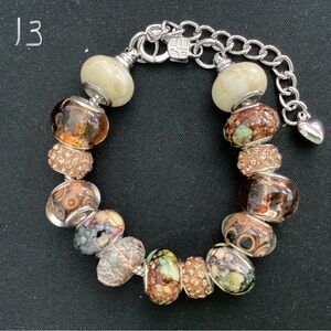Lampwork Bead Charm Bracelet